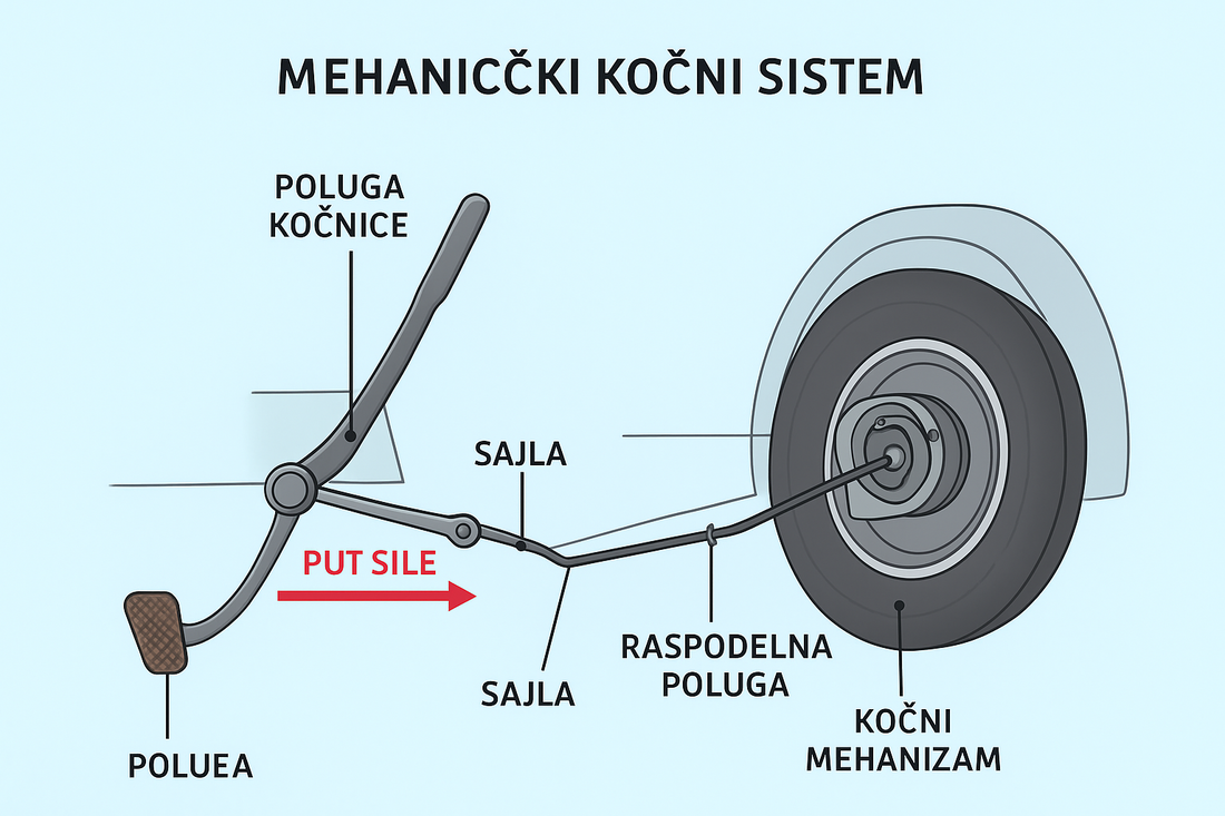 Mehanički kočni sistem, prenosni mehanizam